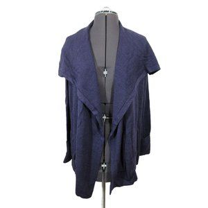 Eddie Bauer women's wool blend shawl‎ neck open wrap cardigan MP